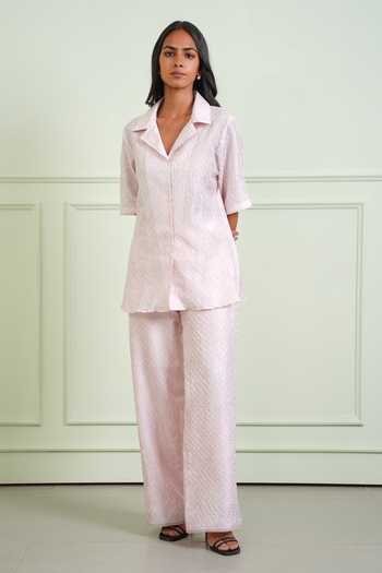 Twenty Nine Pink Silk Crush Bandhani Pant Online at Aza Fashions Twenty Nine_Pink Silk Crush Bandhani Pant _Online_at_Aza_Fashions