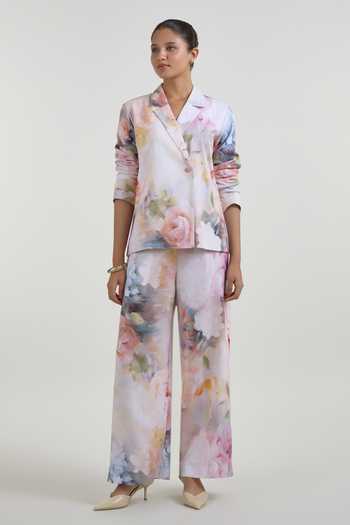 SOBARIKO Olivia Print Blazer & Pant Set 