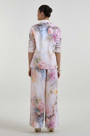 SOBARIKO Olivia Print Blazer & Pant Set 