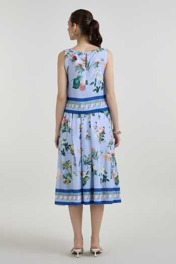 SOBARIKO Blaire Floral Print Top Skirt Set
