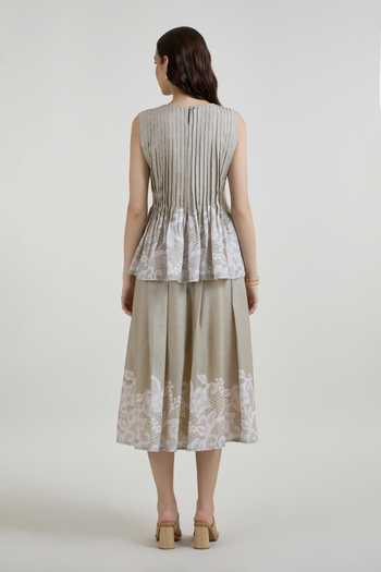 SOBARIKO Lucy Accordion Top & Midi Skirt Set