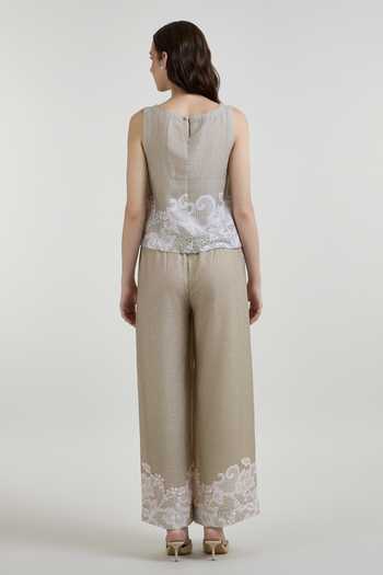 SOBARIKO Lucy Lace Print Top & Pant Co-Ord Set