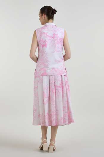 SOBARIKO Rosia Printed Blazer & Skirt Set 