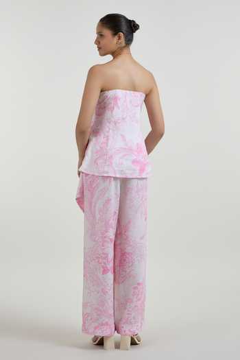 SOBARIKO Rosia Strapless Top & Pant Set