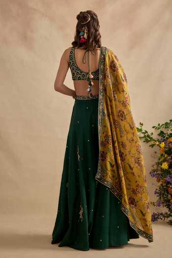 Kalista Shanaya Embroidered Blouse Sharara Set 