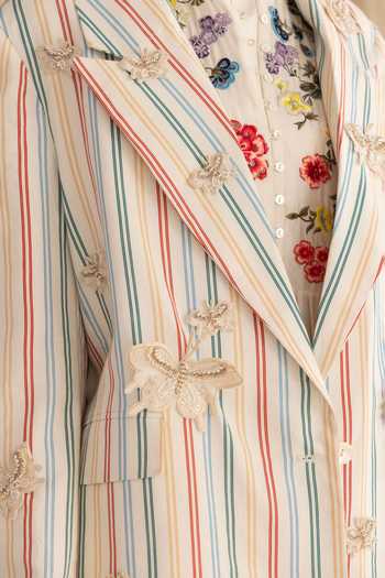 Shop_Dried Flowers_Multi Color Cotton Collared Neck Striped Organic Jacket _Online_at_Aza_Fashions