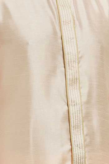 Rng Safawala Pink Silk, Cotton Embroidery Resham Kurta And Patiala Pant Set For Kids Online at Aza Fashions Rng Safawala_Pink Silk, Cotton Embroidery Resham Kurta And Patiala Pant Set For Kids_Online_at_Aza_Fashions