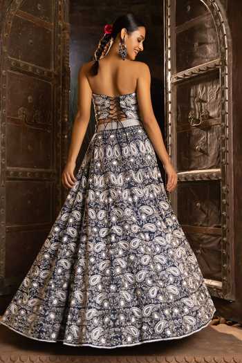 Devkalii Paisley Embroidered Lehenga Set 