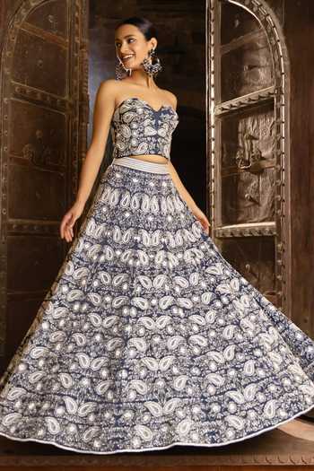 Devkalii Paisley Embroidered Lehenga Set 