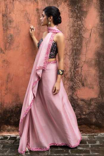 Devkalii Hand Embellished Saree With Blouse 