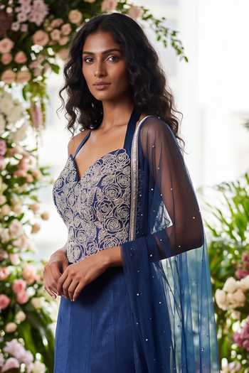 Devkalii Embroidered Corset Skirt Set 