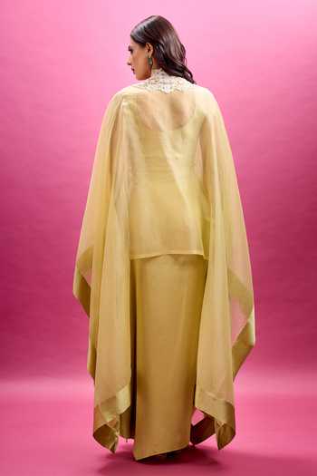 Anamika Khanna Embroidered Cape Draped Skirt Set
