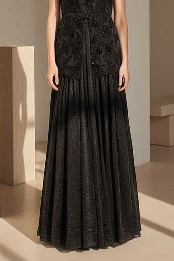 Buy Basanti Kapde aur Koffee Black Satin Scoop Neck, Yes Pearl Embellished Kurta Set Online at Aza Fashions Buy_Basanti Kapde aur Koffee_Black Satin Scoop Neck, Yes Pearl Embellished Kurta Set _Online_at_Aza_Fashions