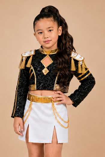 Buy_Toplove_Black Crepe K-pop Zoey Inspired Skorts Set _Online_at_Aza_Fashions