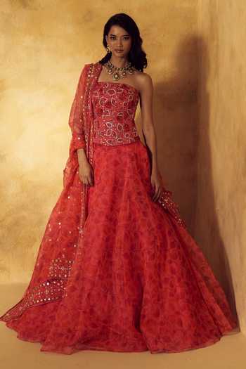 Rashika Sharma Pink Organza, Silk, Dupion Sequins, Beads, Zari, Sana Embroidered Lehenga Set at Aza Fashions Rashika Sharma_Pink Organza, Silk, Dupion Sequins, Beads, Zari, Sana Embroidered Lehenga Set _at_Aza_Fashions