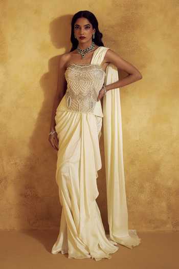 Rashika Sharma Irina Pre-Draped Saree With Embroidered Corset