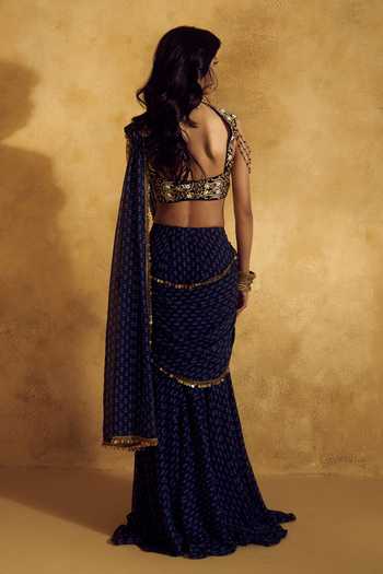 Rashika Sharma Meera Embellished Pre-Draped Saree With Blouse