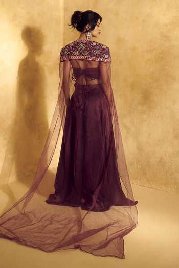 Rashika Sharma Alaya Mirror Work Cape Flared Pant Set