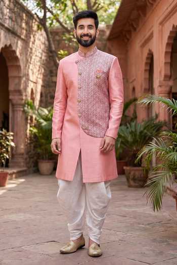 Jhambthreads Printed Kurta & Peshawari Pant Set