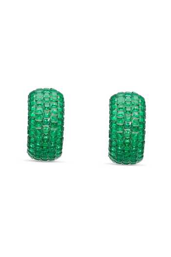 Shop Miss Jo Emerald Green Forest Fern Stud Huggies Earrings at Aza Fashions Shop_Miss Jo_Emerald Green Forest Fern Stud Huggies Earrings _at_Aza_Fashions