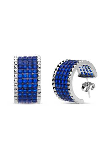 Miss Jo Blue Circle Of Life Studs Earrings Online at Aza Fashions Miss Jo_Blue Circle Of Life Studs Earrings _Online_at_Aza_Fashions