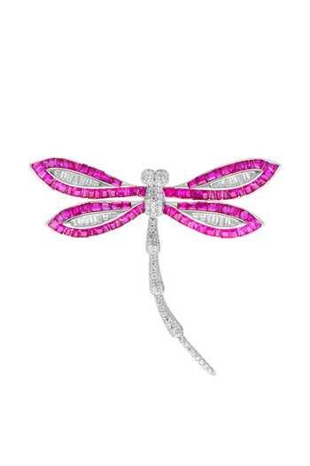 Miss Jo Woodland Ruby Dragonfly Brooch 