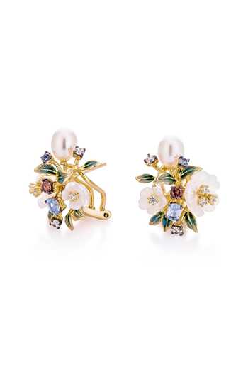 Miss Jo Pearl Bloom Stud Earrings 