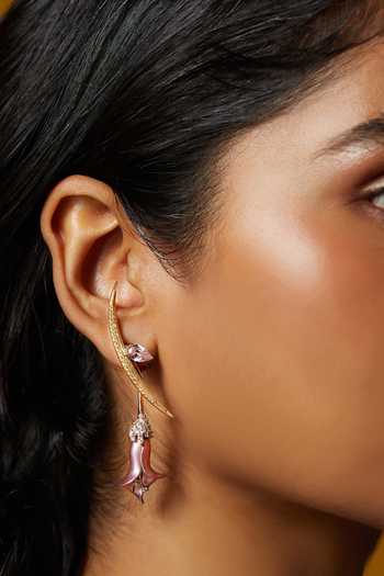 Miss Jo_Pink Dream Of A Lily Dangler Earrings _Online_at_Aza_Fashions