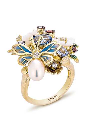 Miss Jo Pearl Bloom Cocktail Ring 