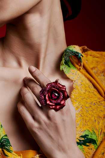 Miss Jo Vintage Rose Garden Cocktail Ring 