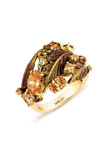 Miss Jo Amber Cascade Cocktail Ring 