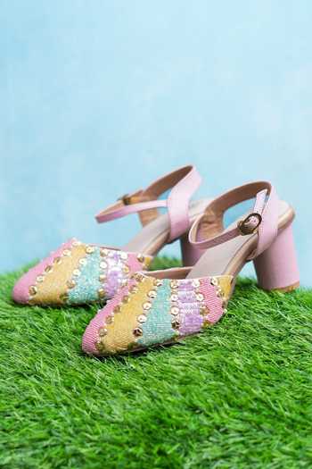 Around Always Candy Bead Embellished Mules