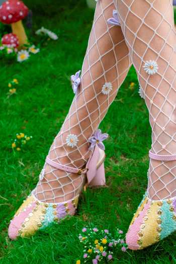 Around Always Candy Bead Embellished Mules