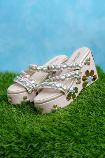 Around Always Juno Embellished Wedges