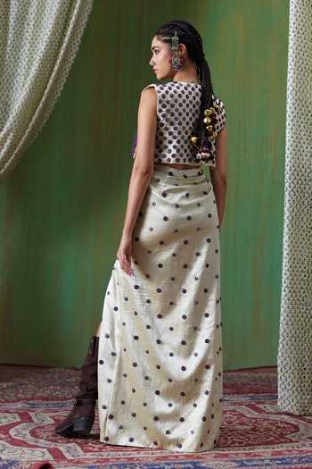 Payal & Zinal Inayat Embellished Cropped Top & Skirt Set 