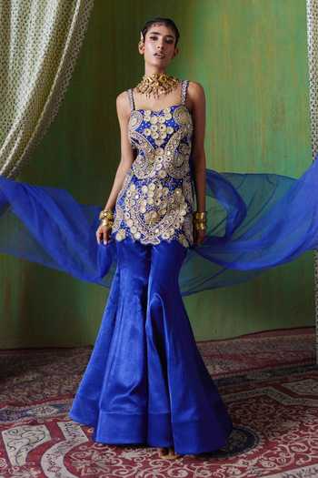 Payal & Zinal Roohani Mirror Work Top & Sharara Set 