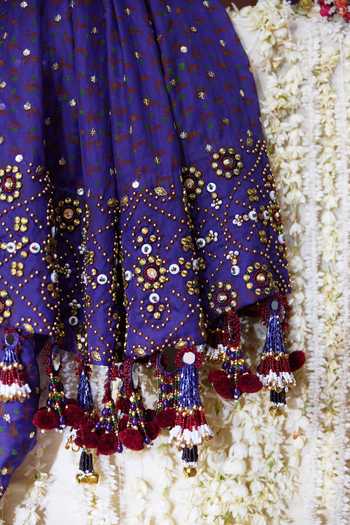 Buy Payal & Zinal Purple Organza, Satin V-neck Yasmin Printed Saree With Blouse Buy_Payal & Zinal_Purple Organza, Satin V-neck Yasmin Printed Saree With Blouse