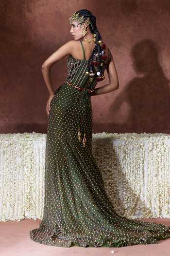 Payal & Zinal Zeenat Handwork Corset & Skirt Set 
