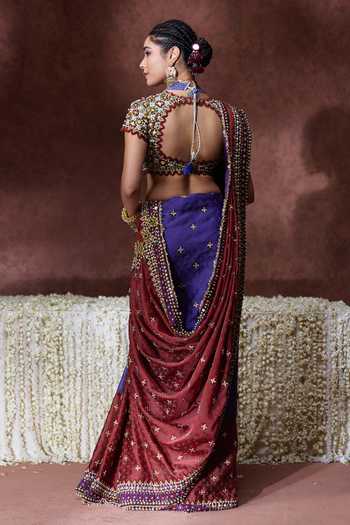 Payal & Zinal Kala Block Print Saree With Blouse 