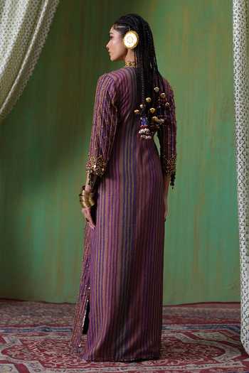 Payal & Zinal Bela Striped Embellished Kaftan 