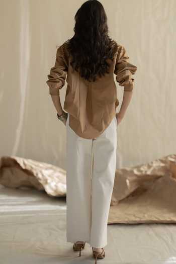 Pooja-Keyur Denim Embroidered Straight Pant 
