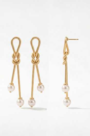 Zaza By Somya Gilded Knot Earrings 
