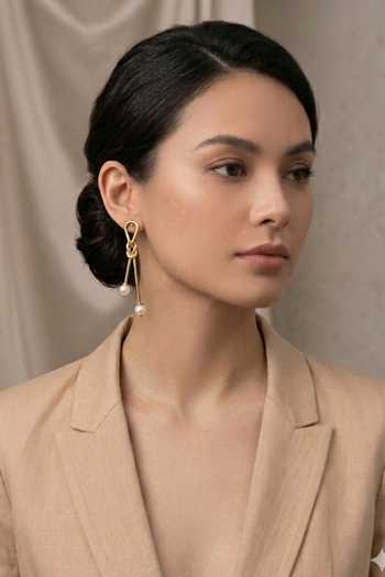 Zaza By Somya Gilded Knot Earrings 