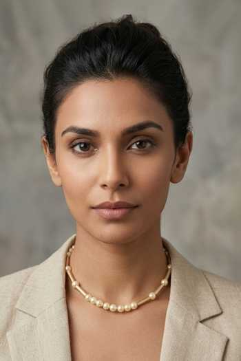 Zaza By Somya Interval Pearl Embellished Necklace 