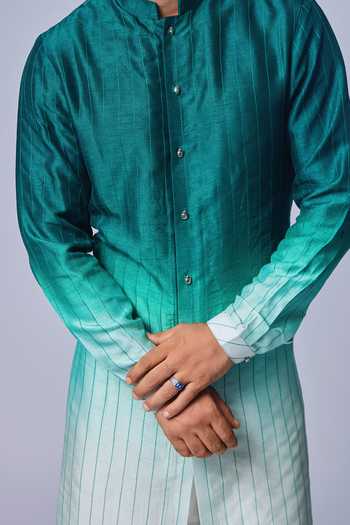 Chatenya Mittal Ombre Tagai Kurta Set For Kids