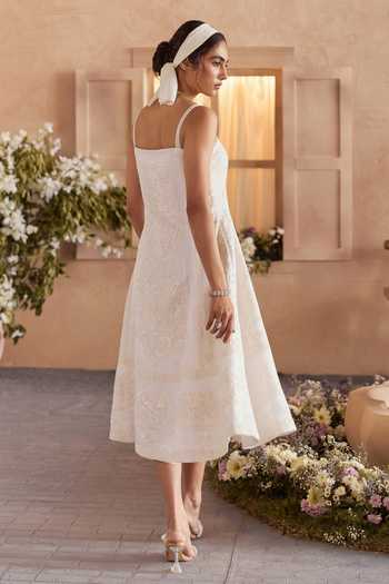 Studio22 By Pulkita Arora Bajaj Hand Embroidered Pure Organza Dress