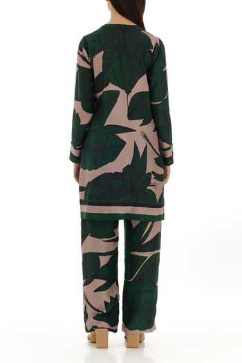 Koai Flower Print Shirt Kurta For Kids