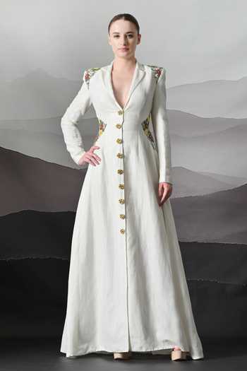 Samant Chauhan Structured Hand Embroidered Gown 
