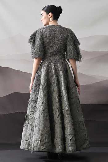 Samant Chauhan Handworked Textural Embroidered Gown 
