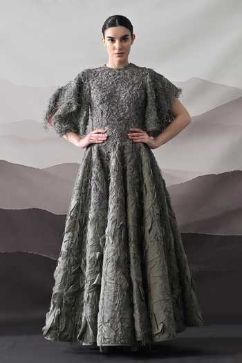Samant Chauhan Handworked Textural Embroidered Gown 